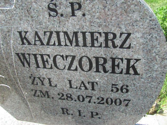 Kazimierz Wieczorek 1951 Czeladź - Grobonet - Wyszukiwarka osób pochowanych