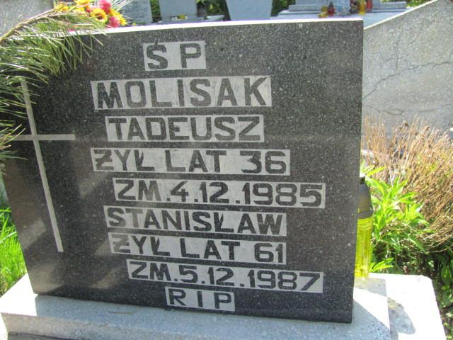 Stanisław Molisak 1926 Czeladź - Grobonet - Wyszukiwarka osób pochowanych