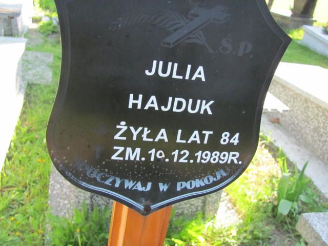 Julia Hajduk 1905 Czeladź - Grobonet - Wyszukiwarka osób pochowanych