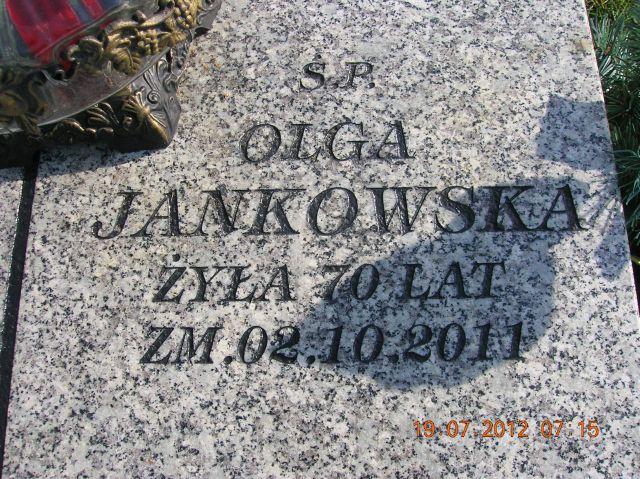 Olga Jankowska 1941 Czeladź - Grobonet - Wyszukiwarka osób pochowanych