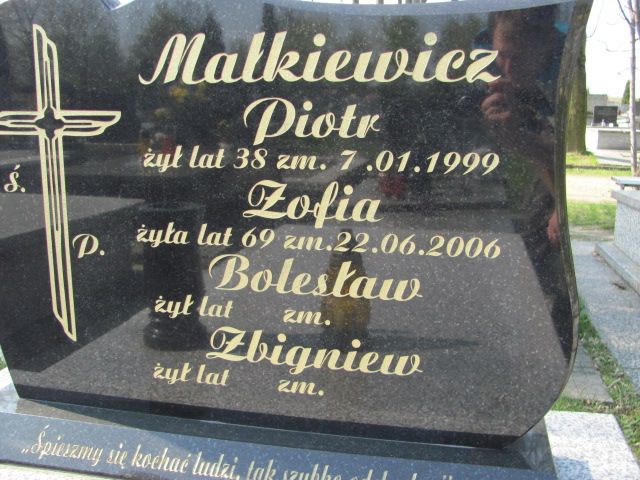 Piotr Małkiewicz 1961 Czeladź - Grobonet - Wyszukiwarka osób pochowanych