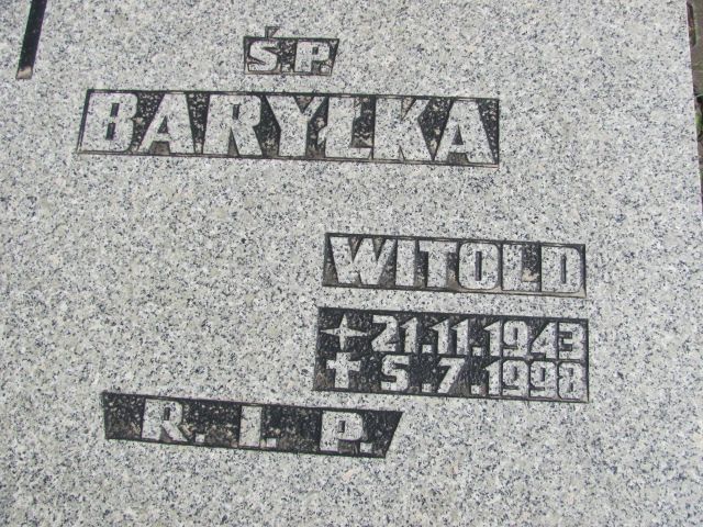 Witold Baryłka 1943 Czeladź - Grobonet - Wyszukiwarka osób pochowanych