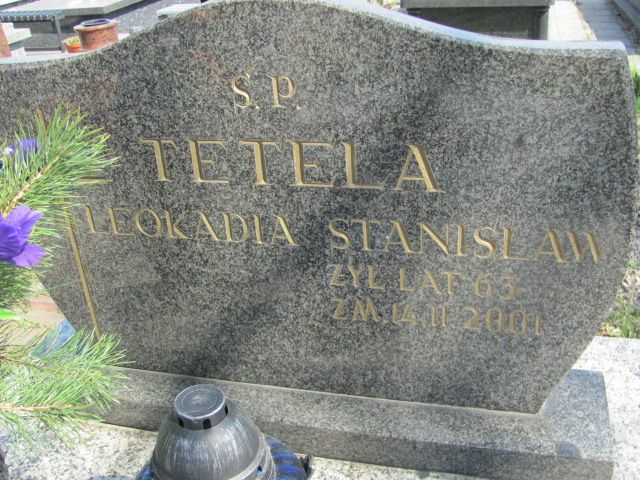Stanisław Tetela 2001 Czeladź - Grobonet - Wyszukiwarka osób pochowanych