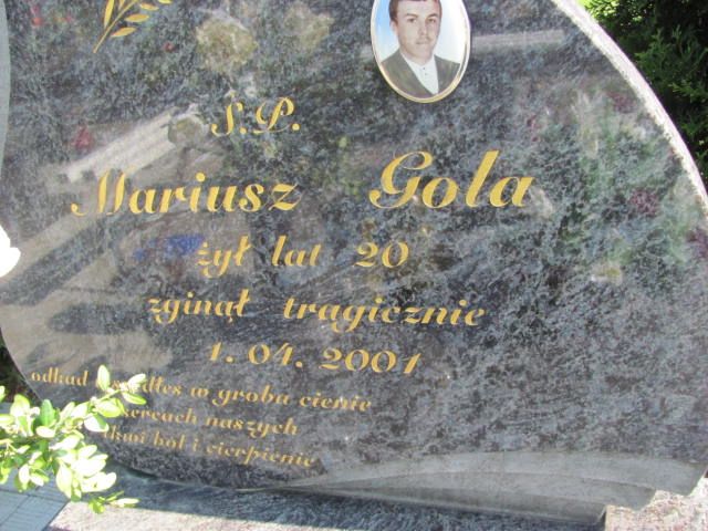 Mariusz Gola 1981 Czeladź - Grobonet - Wyszukiwarka osób pochowanych