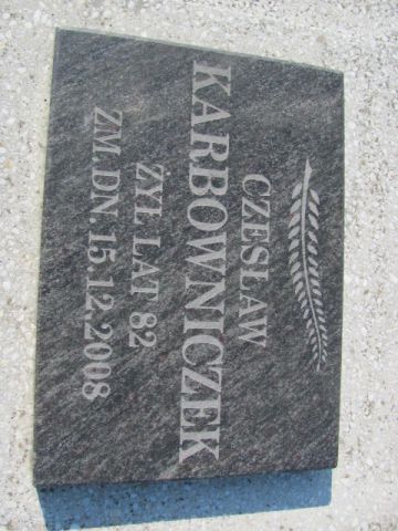 Czesław Karbowniczek 1926 Czeladź - Grobonet - Wyszukiwarka osób pochowanych