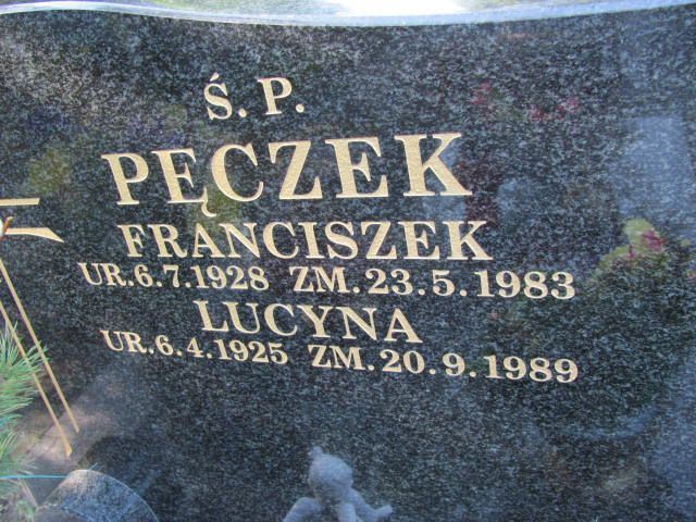 Franciszek Pęczek 1928 Czeladź - Grobonet - Wyszukiwarka osób pochowanych