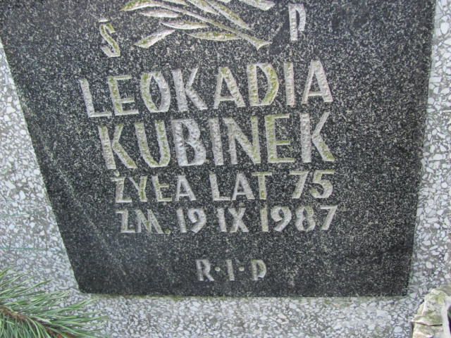 Leokadia Kubinek 1911 Czeladź - Grobonet - Wyszukiwarka osób pochowanych